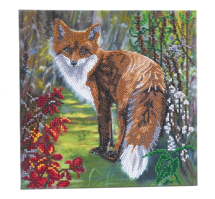 Craft Buddy CAK-A173M Framed Crystal Art Holzrahmen Autumn Fox
