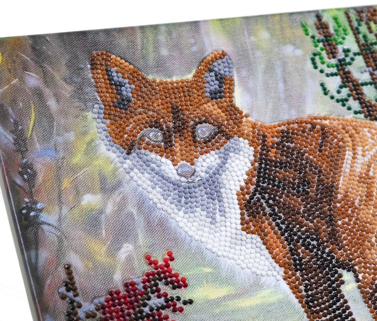 Craft Buddy CAK-A173M Framed Crystal Art Holzrahmen Autumn Fox