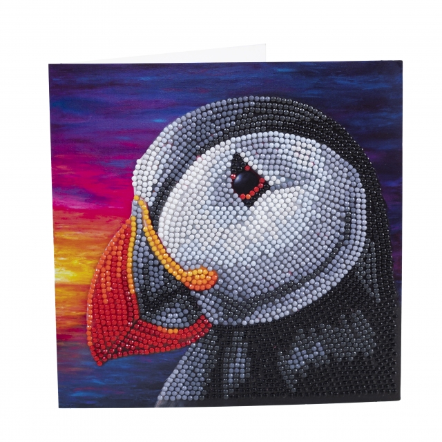 Craft Buddy CCK-A115 Crystal Art Card 18 x 18 cm Puffin