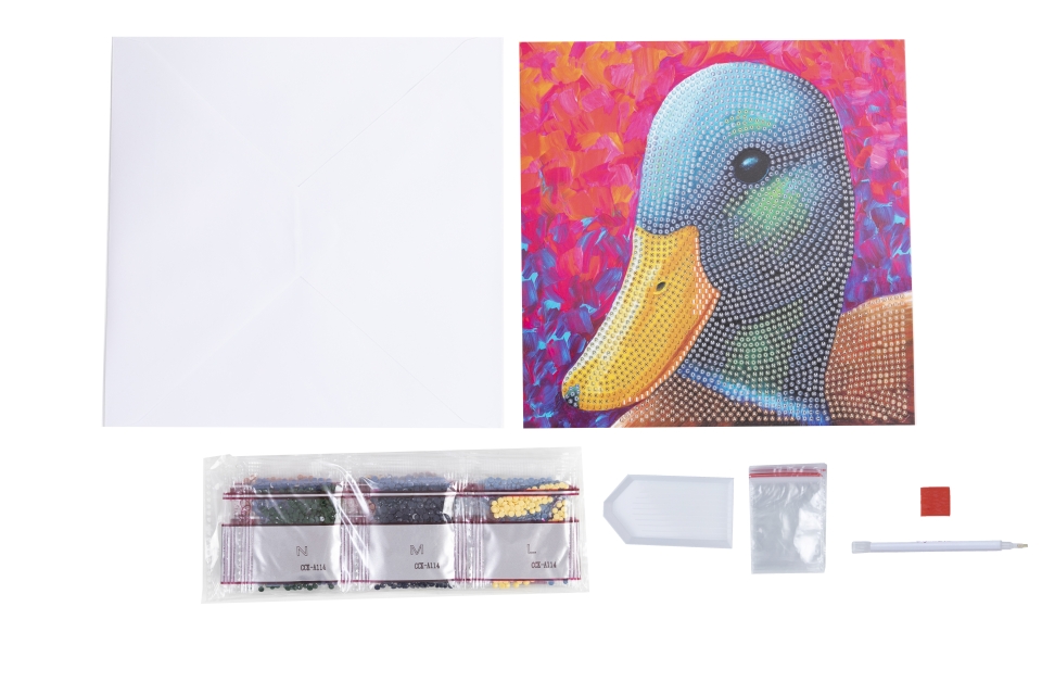 Craft Buddy CCK-A114 Crystal Art Card 18 x 18 cm Delightful Duck