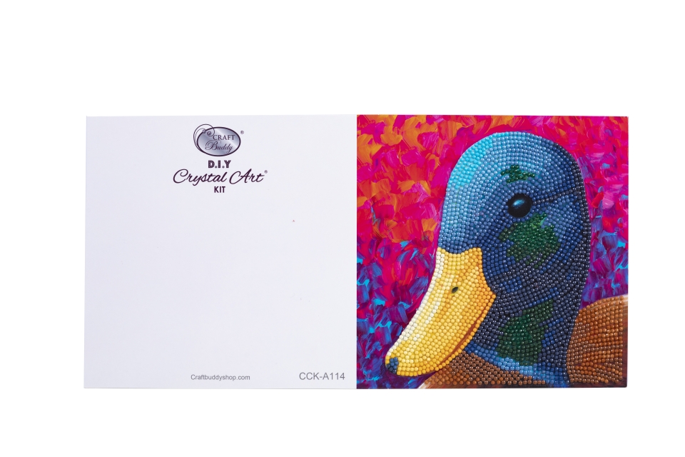 Craft Buddy CCK-A114 Crystal Art Card 18 x 18 cm Delightful Duck