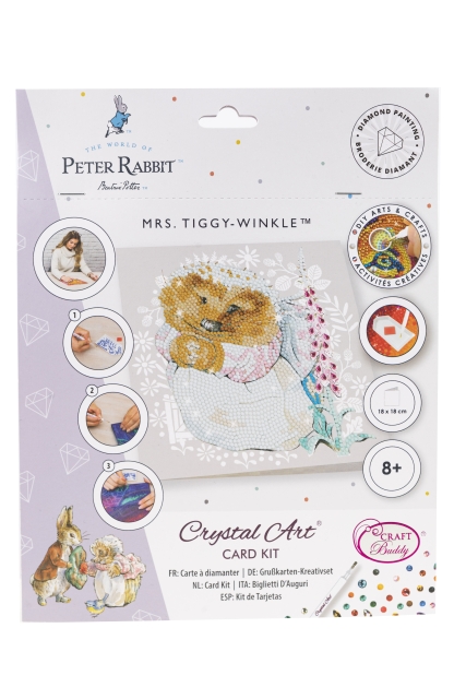 Craft Buddy CCK-PRBT10 Crystal Art Card 18 x 18 cm Mrs. Tiggy-Winkle