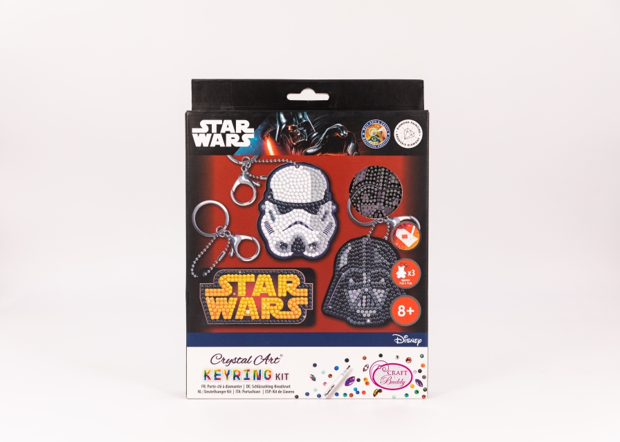 Craftbuddy CAKC-SWSSET1 Crystal Art Keyring Kit Schlüsselanhänger Star Wars