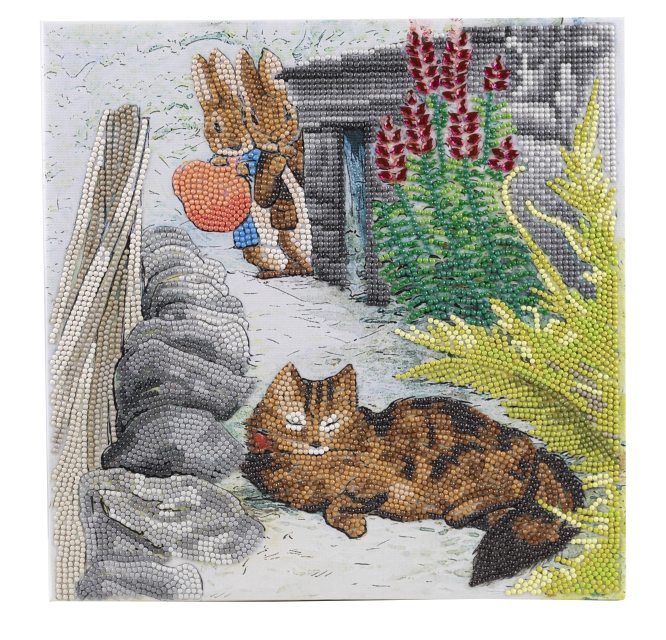 Craft Buddy CAK-PBRT33M Framed Crystal Art Holzrahmen Playful Peter Rabbit