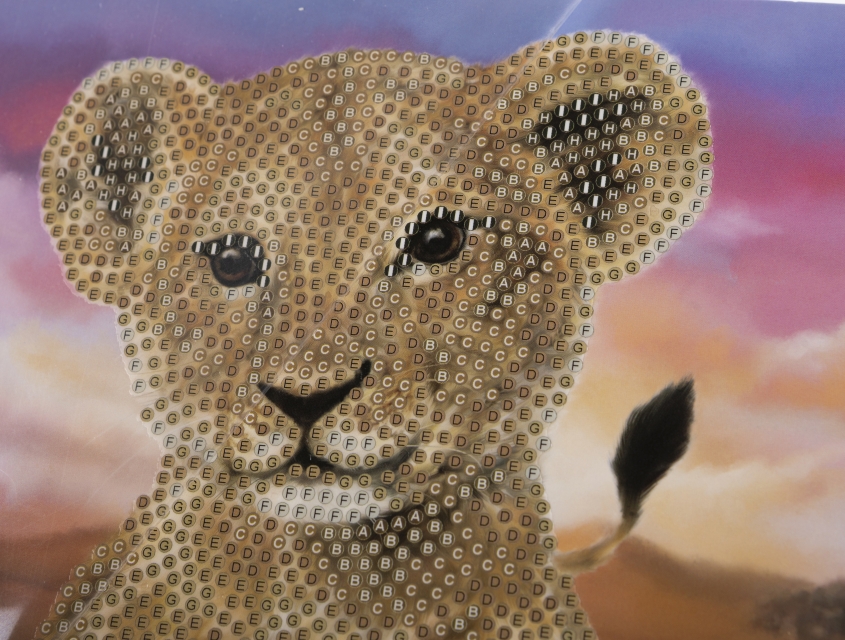 Craft Buddy CCK-A122 Crystal Art Card 18 x 18 cm Lion Cub