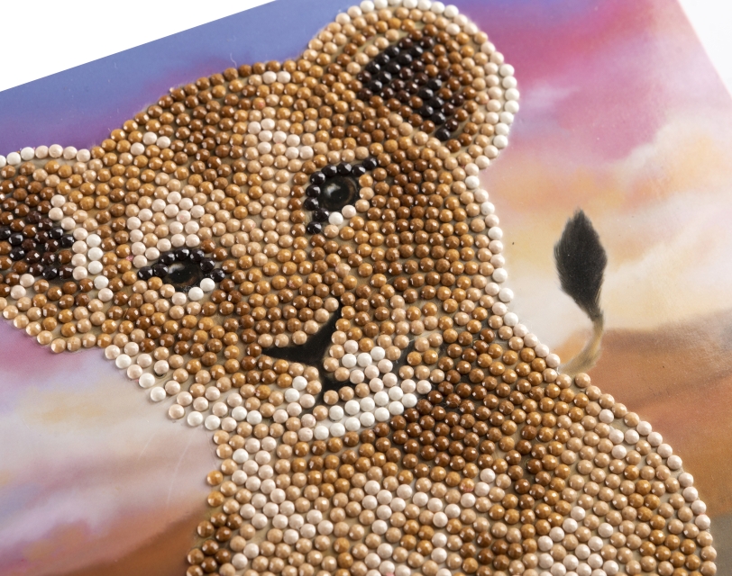 Craft Buddy CCK-A122 Crystal Art Card 18 x 18 cm Lion Cub