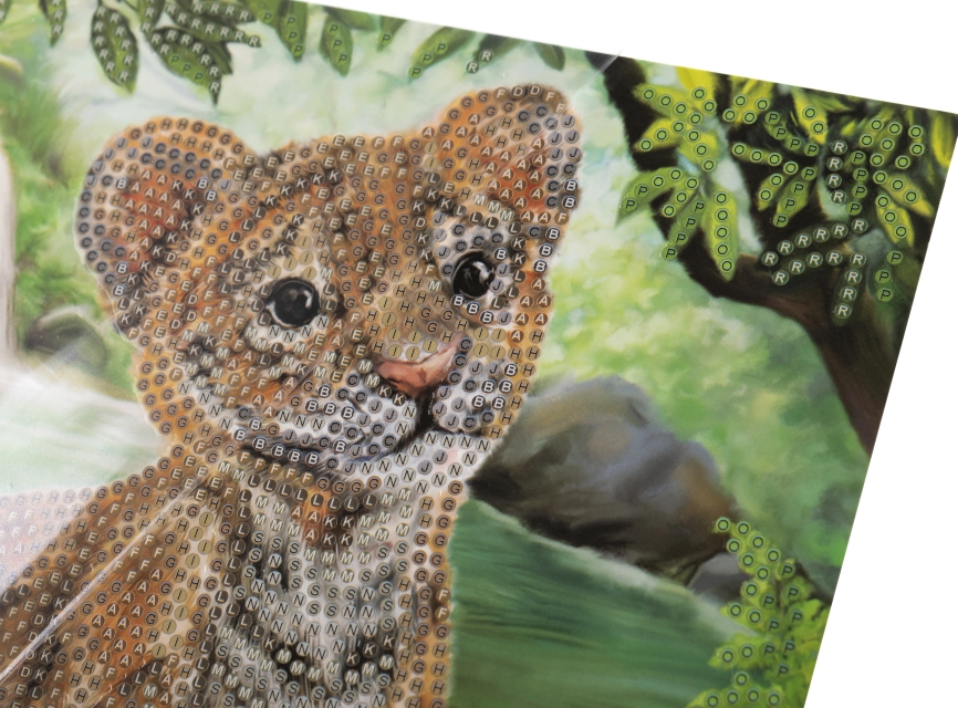 Craft Buddy CCK-A123 Crystal Art Card 18 x 18 cm Tiger Cub