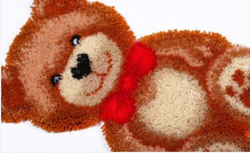 Craft Buddy LH04 Teddy 42 x 73 cm Latch Hook Rug Kit Set für rechteckigen Teppich