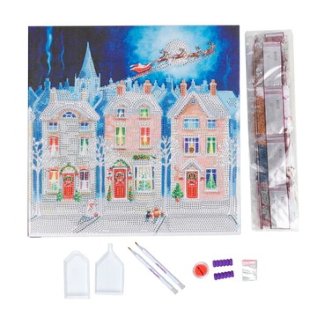 Craft Buddy CAK-A191M Crystal Art Kit 30 x 30 cm Santa Street