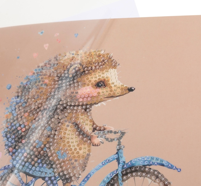 Craft Buddy CCK-A131 Crystal Card Kit 18 x 18 cm Cute Baby Hedgehog