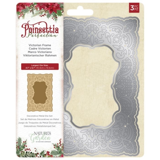 Crafters Companion Poinsetta Perfection Victorian Frame Die