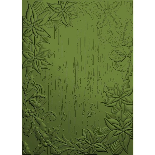 Crafters Companion Poinsetta Perfection 3D Embossing Folder Festive Frame