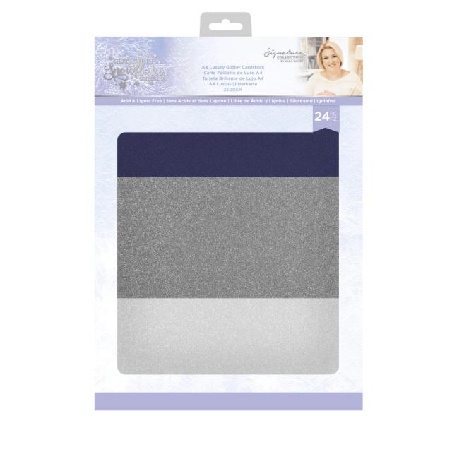 Crafter's Companion Glittering Snowflakes A4 Glitter Card Pack