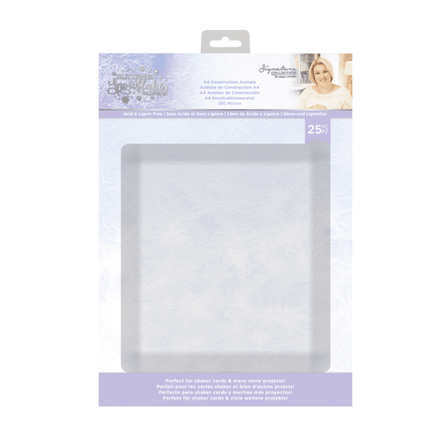 Crafters Companion Glittering Snowflakes A4 Construction Acetate