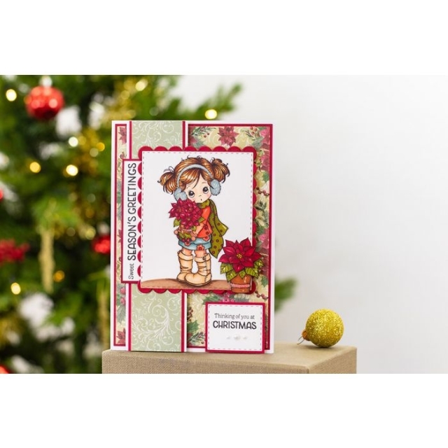 Crafters Companion Clear Stamps Holly Poinsettia