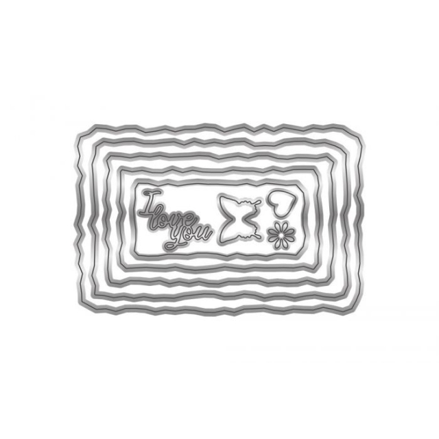 Crafter's Companion Dies Stanzschablonen Letters from The Heart Torn Note