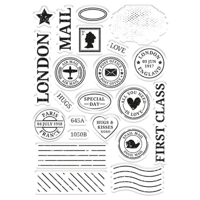 Crafters Companion Stamp Stempel Letters from The Heart Classic Postmarks