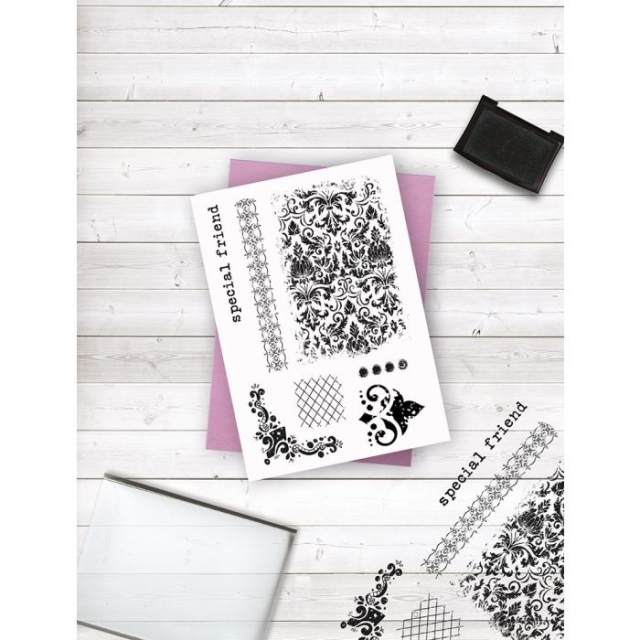 Crafters Companion Clear Stamps Stempel Textured Opulence