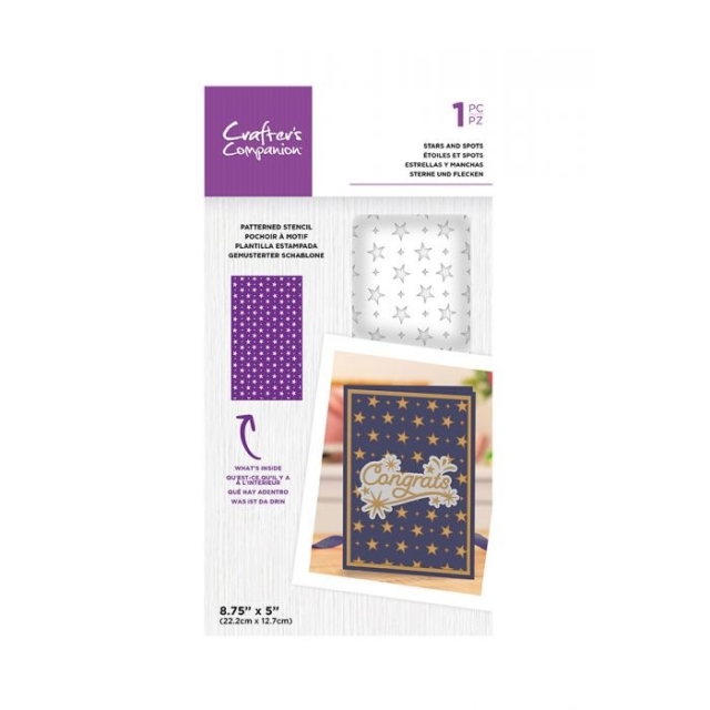Crafters Companion Patterned Stencils Stars and Spots