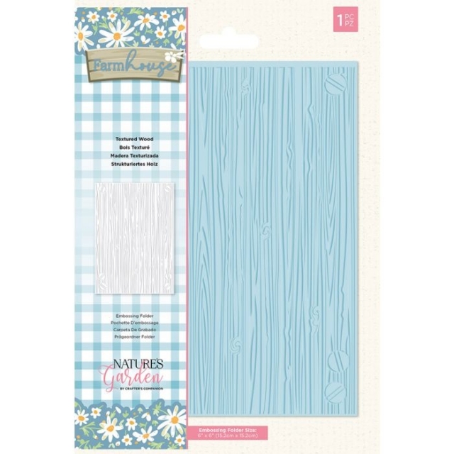 Crafters Companion Embossing Folder Farmhouse Textured Wood