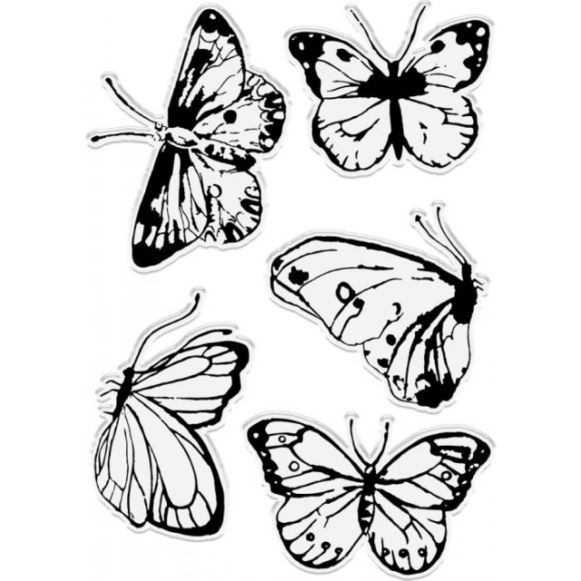 Crafters Companion Clear Stamps Stempel Butterflies in Flight