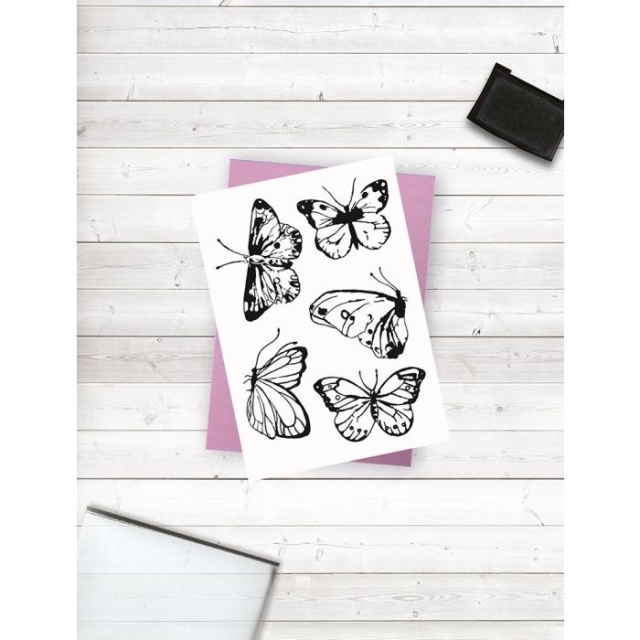 Crafters Companion Clear Stamps Stempel Butterflies in Flight