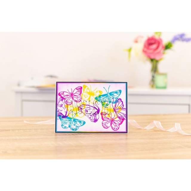 Crafters Companion Clear Stamps Stempel Butterflies in Flight