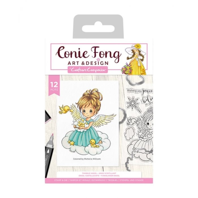 Crafters Companion Stamp and Die Stempel und Stanzschablone Angel Inspiration Twinkle Angel