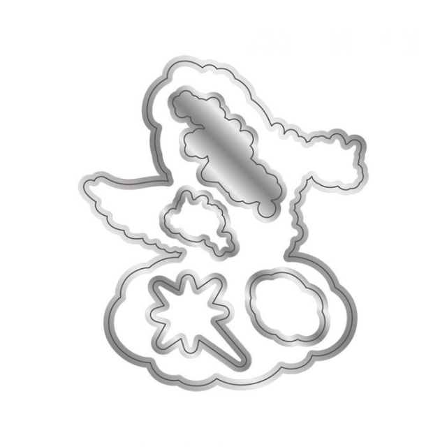 Crafters Companion Stamp and Die Stempel und Stanzschablone Angel Inspiration Twinkle Angel