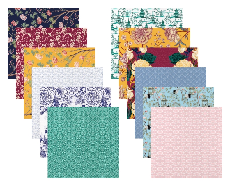 Crafter's Companion Paper Pad 12 x 12 inch Chinoiserie Collection