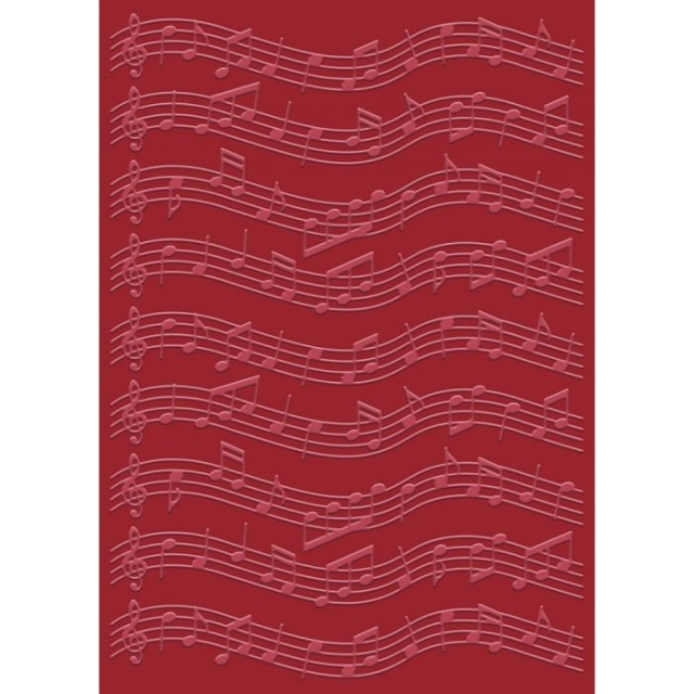 Crafters Companion Twas the Night Before Christmas Embossing Folder Musical Notes