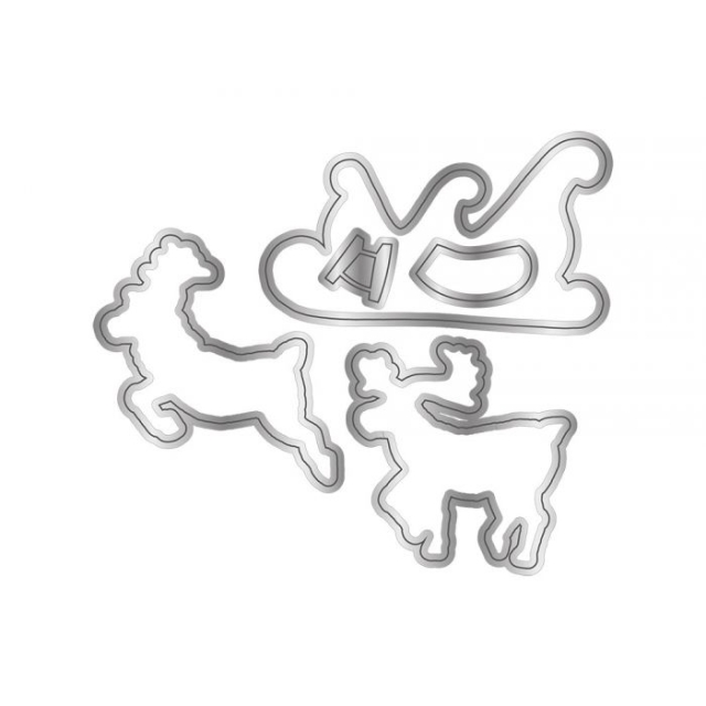 Crafter's Companion Twas the Night Before Christmas Stamp and Die Stempel und Stanzschablone Build-A-Sleigh