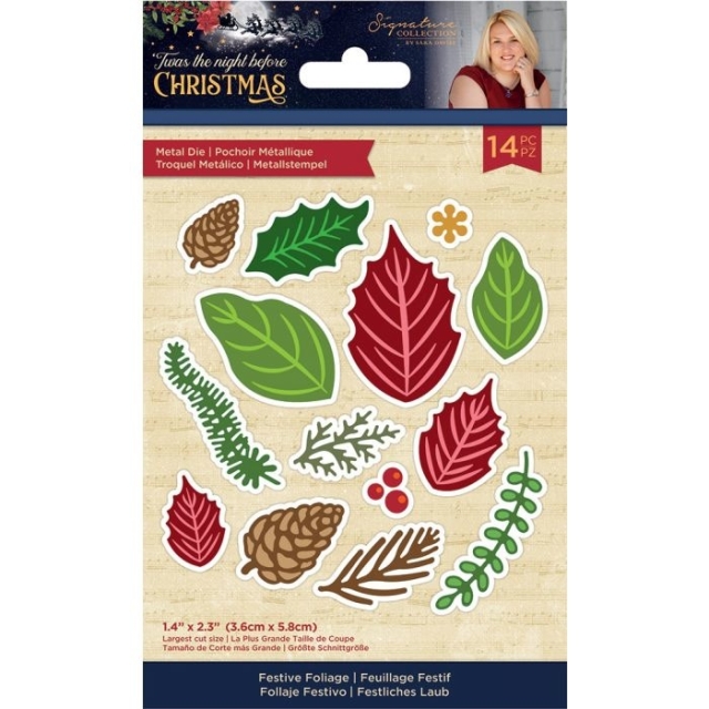 Crafter's Companion Twas the Night Before Christmas Metal Die Stanzschablone Festive Foliage