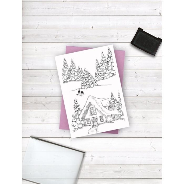 Crafters Companion Clear Stamp Transparenter Stempel Woodland Cottage