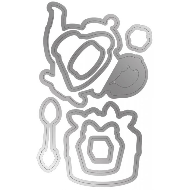 Crafter's Companion Gaden Party Stamp & Die Stanzschablone Time for Tea