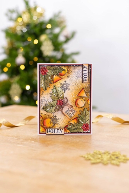 Crafters Companion Clear Stamp Transparenter Stempel Holly Christmas