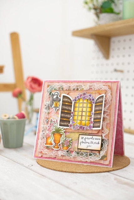 Crafter's Companion Country Lane Stamp & Die Stempel und Stanzschablone Cottage Window