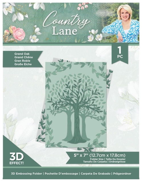 Crafter's Companion Country Lane 3D Embossing Folder Prägeschablone Grand Oak