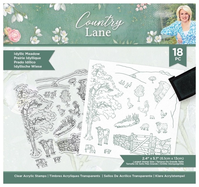 Crafter's Companion Country Lane Clear Stamps Idyllic Meadow