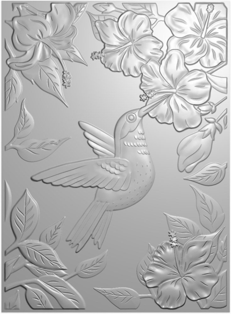 Crafter's Companion Hummingbird 3D Embossing Folder Prägeschablone Heavenly Hummingbird