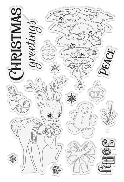 Crafters Companion Clear Stamp Transparenter Stempel Vintage Snowman Greetings