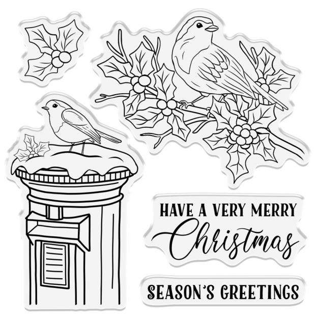 Crafter's Companion Celebrate the Season Clear Stamp Festive Birds