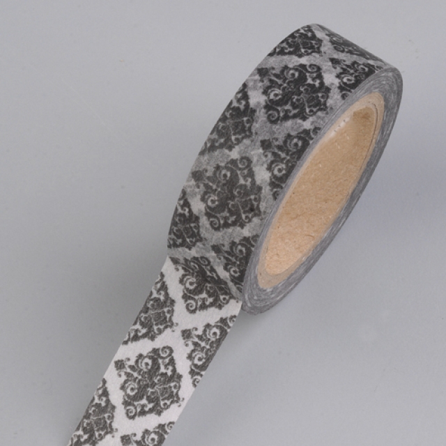 Efco Creative Tape 15 mm breit schwarz-weiss Ornamente Klassik