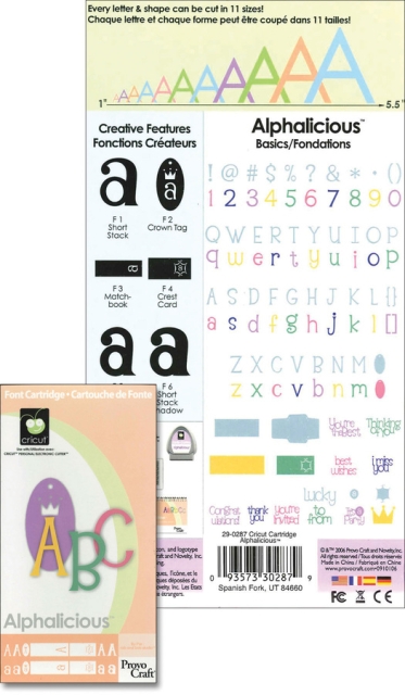 Cricut (Provo Craft) Cricut Cartridge Alphalicious