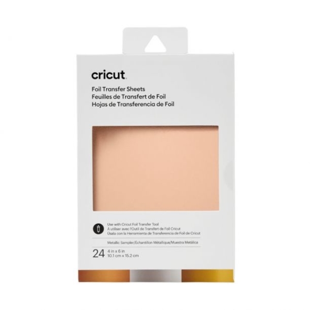Cricut Foil Transfer Sheets Metallic Sampler 10 x 15 cm (24 Stück)