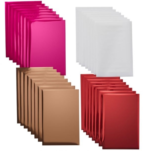 Cricut Foil Transfer Sheets Ruby Sampler 10 x 15 cm (24 Stück)