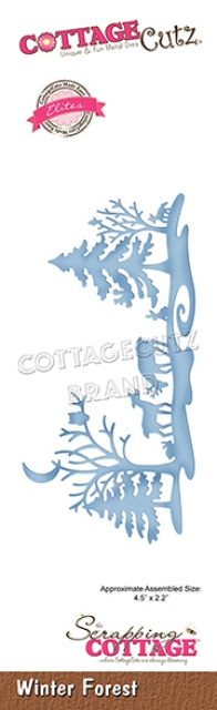 Stanzschablone Die Scrapping Cottage Winter Forest