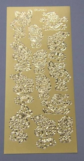 Reddy Stickerbogen 10 x 23 cm Zwerge gold
