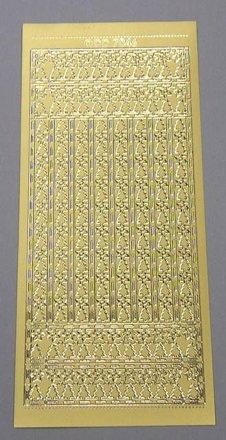 Reddy Stickerbogen 10 x 23 cm Weihnachtsrahmen Baum 2 gold