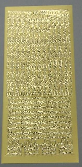 Reddy Stickerbogen 10 x 23 cm Rahmen und Ecken Würfel gold